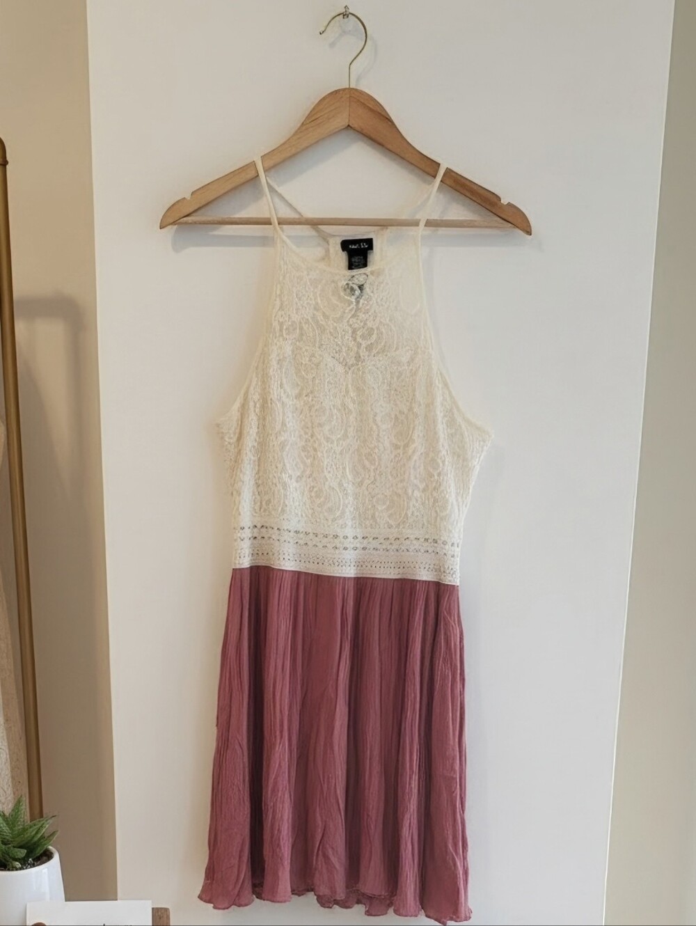 Rue21 Ivory Floral Lace Dress XL